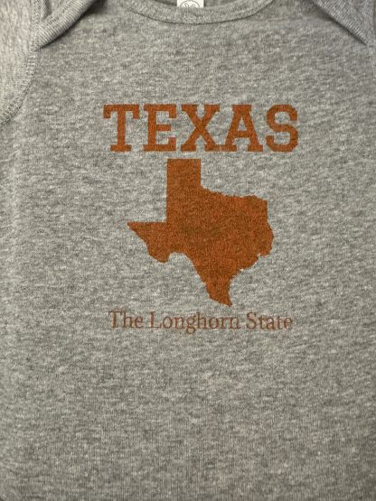 "Little Longhorn" State Pride Baby Bodysuit - Image 2