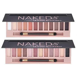 Dual Pack 12-Color Eyeshadow Palettes - Matte & Shimmer