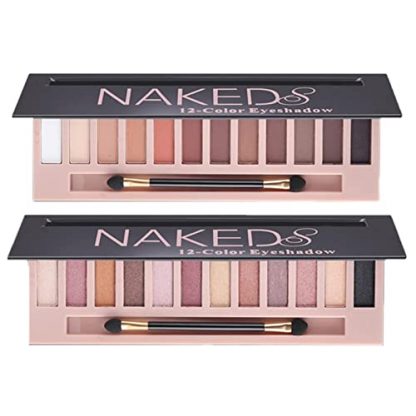 Dual Pack 12-Color Eyeshadow Palettes - Matte & Shimmer