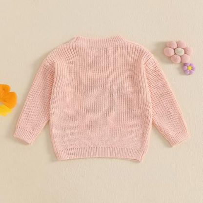 Cozy Crewneck Pullover Sweater for Little Girls - Image 4