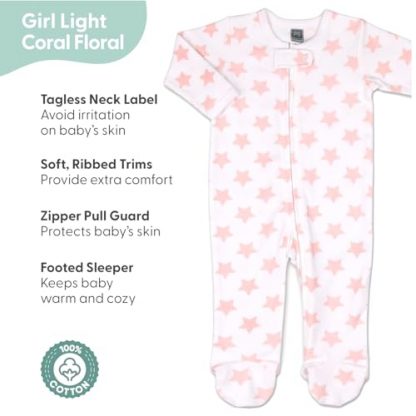 "Charming Trio of Flower-Themed Baby Sleepers" - Image 2