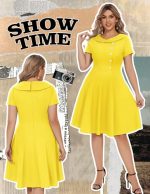 Vintage-Inspired 1950s Swing Cocktail Dress - Image 2
