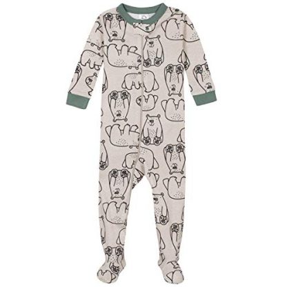 Cozy Cotton Footed Pajamas for Baby Boys - 2 Pack - Image 2