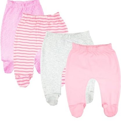 Cozy Bear Cub Cotton-Spandex Baby Pants with Feet