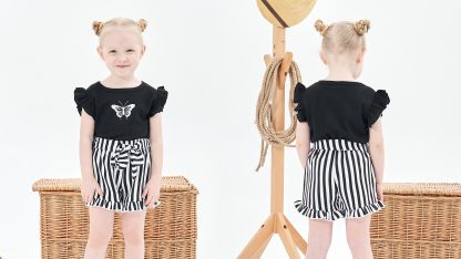 "Charming Heart Tank & Pink Shorts Summer Outfit for Toddler Girls" - Image 7