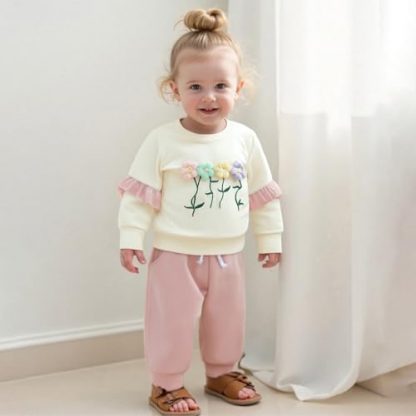 Adorable Baby Girl Winter Outfit Set - Image 3
