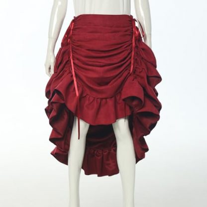 Victorian Steampunk High-Low Ruffled Skirt - Image 3