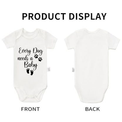 "Every Pup's Companion" Baby Bodysuits - Funny Cotton Rompers for Newborns & Toddlers - Image 2