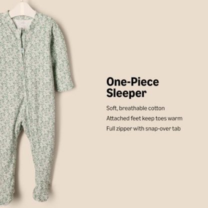 Unisex Baby Cotton Sleep & Play Bodysuits, Pack of 2 - Image 2