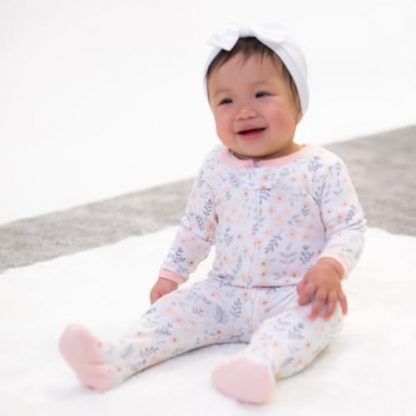 "Charming Trio of Flower-Themed Baby Sleepers" - Image 4