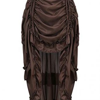 Victorian-Inspired Steampunk Ruffle Skirt for Women