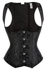 Vintage-Inspired Faux Leather Corset and Bustier Top