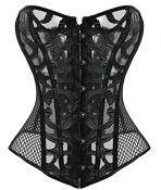 Elegant Satin Overbust Corset Top with Lace-Up Detail