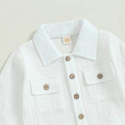 Charming Toddler Boy's Linen Outfit Set - Image 5