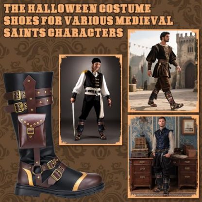 Men's Vintage-Inspired Steampunk Boots: A Perfect Addition to Your Renaissance Costume - Image 6