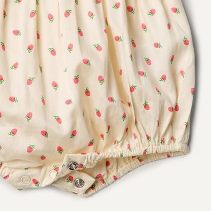 Luxurious Cotton Sateen Sleeveless Romper for Baby Girls - Image 3