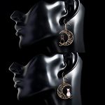 Adorable Lunar Feline Enamel Earrings - Image 2