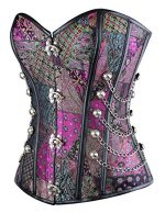 Vintage-Inspired Spiral Steel Boned Gothic Corset with Chains - Image 3