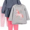 Denim/Grey Unicorn/Light Pink/Pink