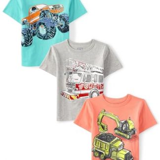 Adorable Vehicle-Themed Graphic T-Shirts for Babies and Toddlers