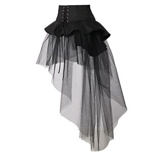 Steampunk Women's Tulle Skirts Waist Belt for Women Ruffles Pirate Corset Costumes