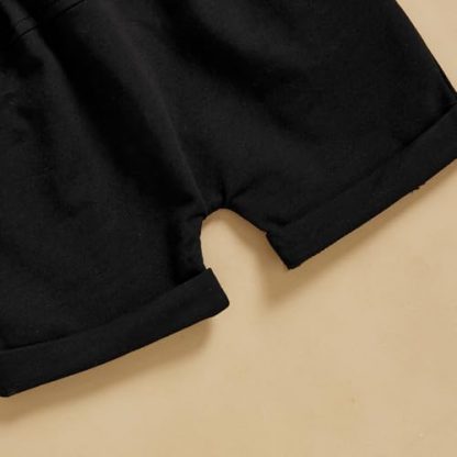 Adorable Summer Ensemble for Baby Boys with Letter Print Shirt and Stretch Shorts - Image 7