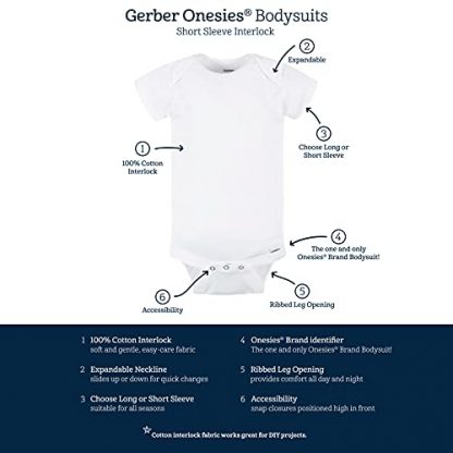 5-Pack of Baby Girl Solid Onesies Bodysuits - Image 3