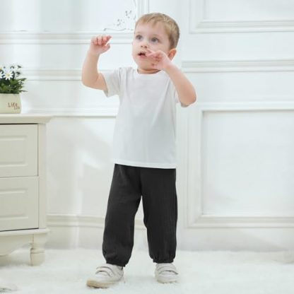 Soft Cotton Harem Pants for Baby Boys, 3-Pack - Image 2