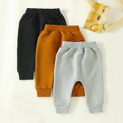 Toddler's Trio of Stylish Jogger Pants - Image 3