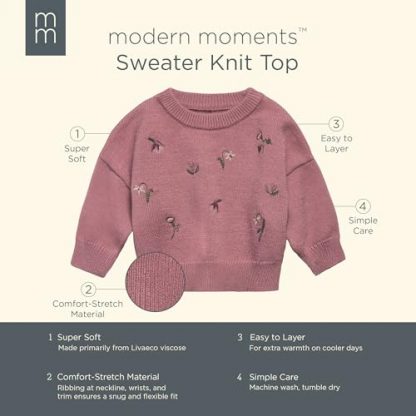 Cozy Baby Embroidered Sweater Knit Top - Image 6