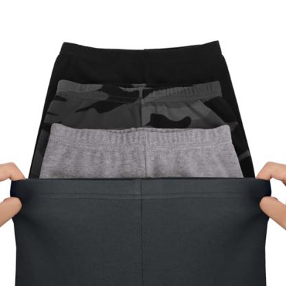 "Boys' Comfortable Cotton Jogger Pants, Pack of 4" - Image 2