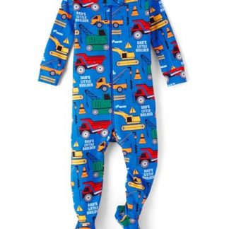 Cozy Cotton Long-Sleeve Zip-Front Footed Pajamas for Toddlers and Babies