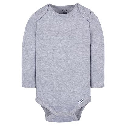 Unisex Long-Sleeve Cotton Bodysuits for Babies, Pack of 6 - Image 4