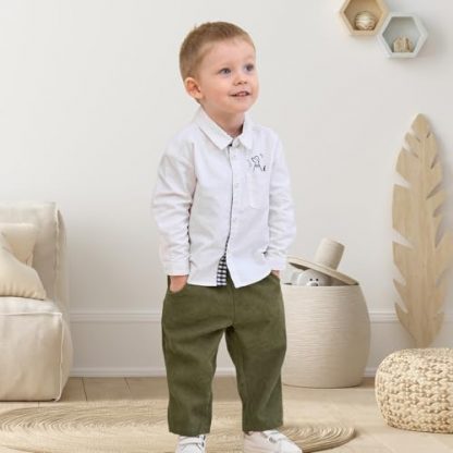 Versatile Toddler Boy's Elastic Waist Chino Pants with Pockets - Image 2