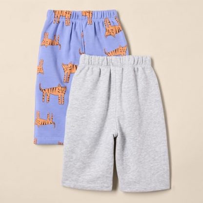 Unisex French Terry Cotton Pants for Toddlers, Pack of 2 - Image 2