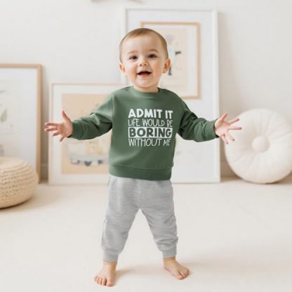 "Charming Toddler Boy's Two-Piece Letter Print Outfit" - Image 2