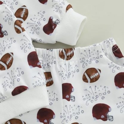 Little Champ Football-Themed Toddler Outfit Set - Image 6