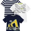 Grey Stripe/Navy/White Dinosaur