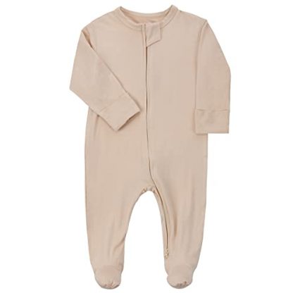 Tranquil Dreams Bamboo Baby Pajamas, 3-Piece Unisex Set with Mittens and Footies - Image 2