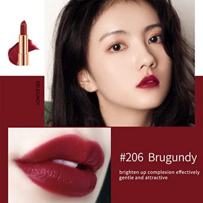 Trio of Velvet Matte Lipsticks with Chic Silver Chain Bag - Image 2