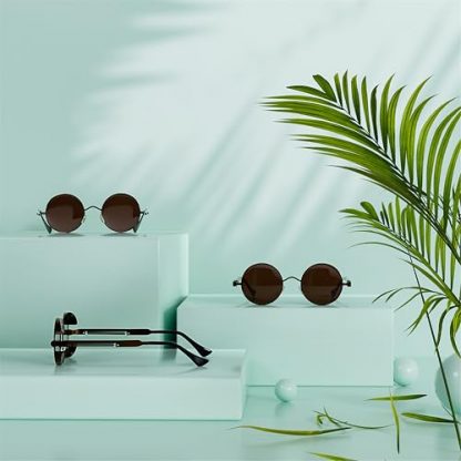 Vintage-Inspired Steampunk Polarized Sunglasses with UV400 Protection - Image 3