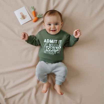 "Charming Toddler Boy's Two-Piece Letter Print Outfit" - Image 3