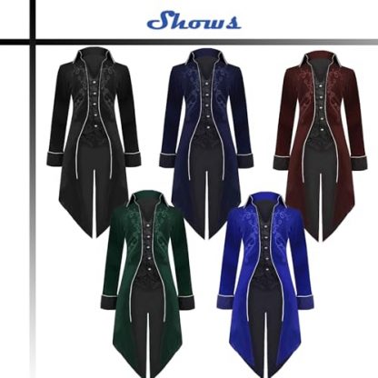 Vintage Gothic Steampunk Tailcoat Costume for Men - Image 6