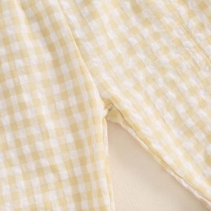 Toddler's Charming Checkered Jogger Pants - Image 5