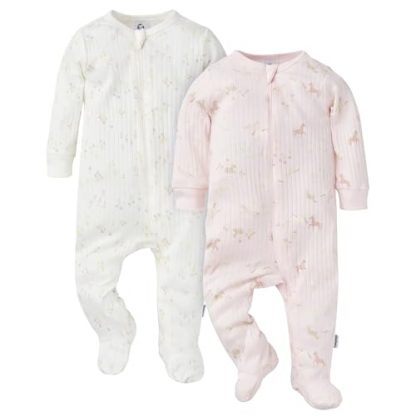 Unisex Cozy Cotton 2-Pack Sleep 'N Play for Babies