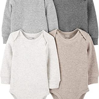 4-Pack Cozy Thermal Baby Bodysuits