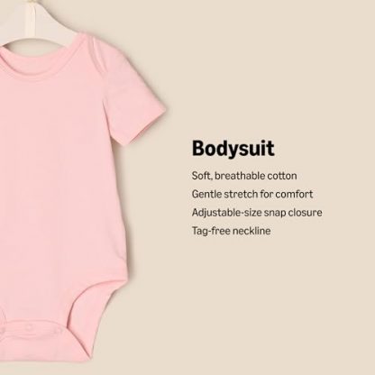 Unisex Baby Short Sleeve Crewneck Bodysuits, Pack of 3 - Image 2