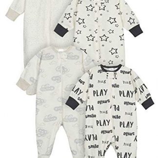 Cozy Unisex Baby 4-Pack Footed Pajamas