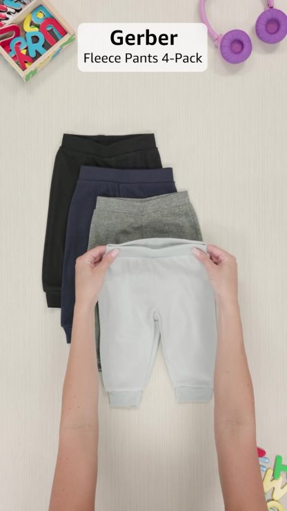 Baby Boys' 4-Pack Cozy Microfleece Sweatpants - Image 7