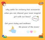 Crescent Moon Enchanted Hair Bow Clips - Image 6